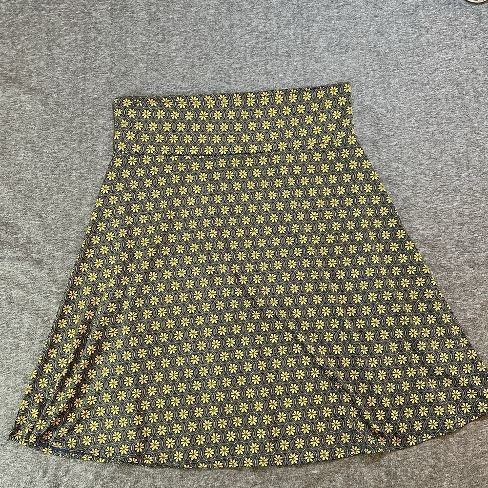 LuLaRoe Skirt Women's 3XL Azure Green Floral Stretch Spring Summer Whimsical